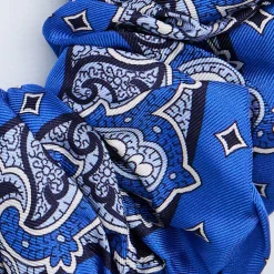 E.Marinella ELASTICO PER CAPELLI IN SETA BLUETTE Motivo greca Online