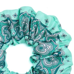 E.Marinella ELASTICO PER CAPELLI IN SETA VERDE CHIARO Motivo greca