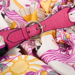 E.Marinella FERMAFOULARD IN PELLE FUCSIA Con fibbia argentata Best