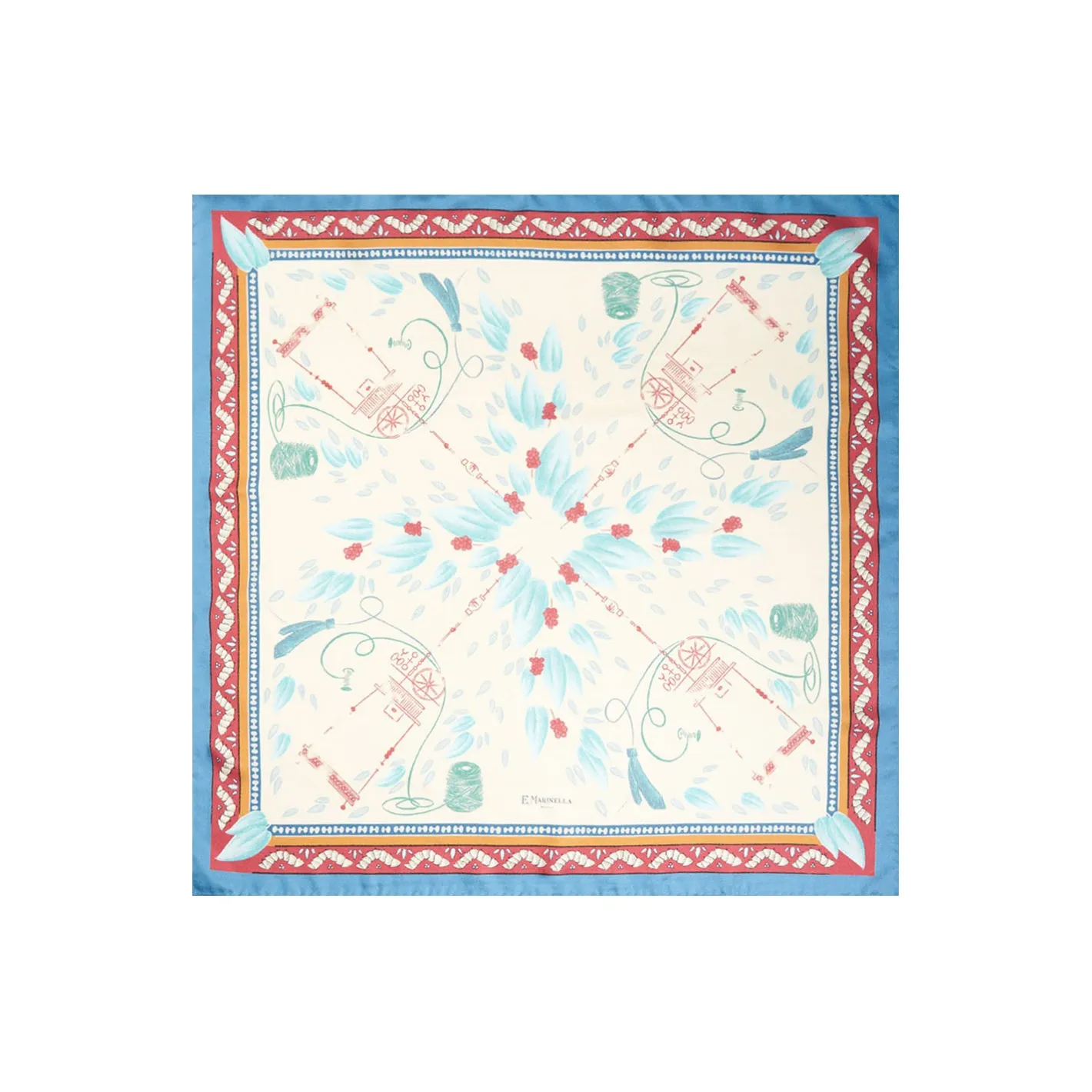 E.Marinella FOULARD BEIGE IN SETA E ORANGE FIBER Collezione orange fiber Discount