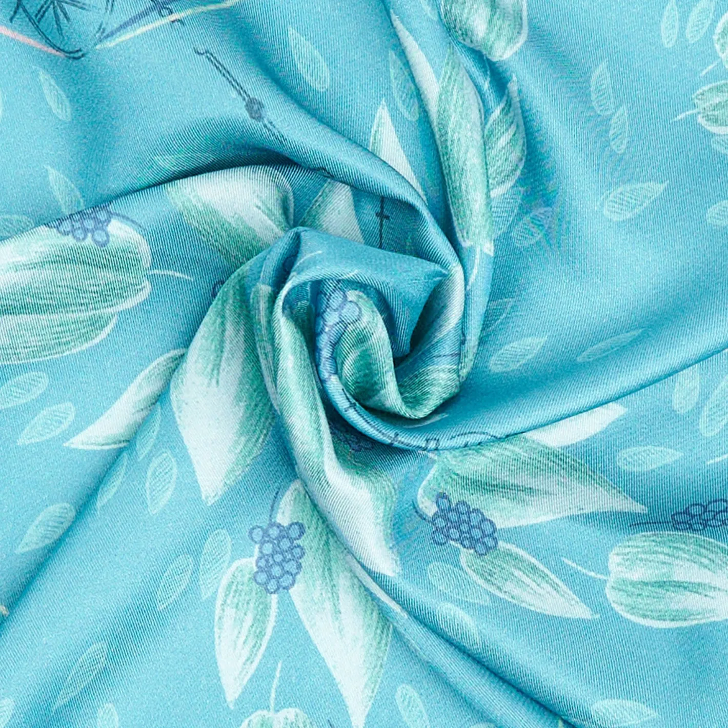 E.Marinella FOULARD BLU IN SETA E ORANGE FIBER Collezione orange fiber