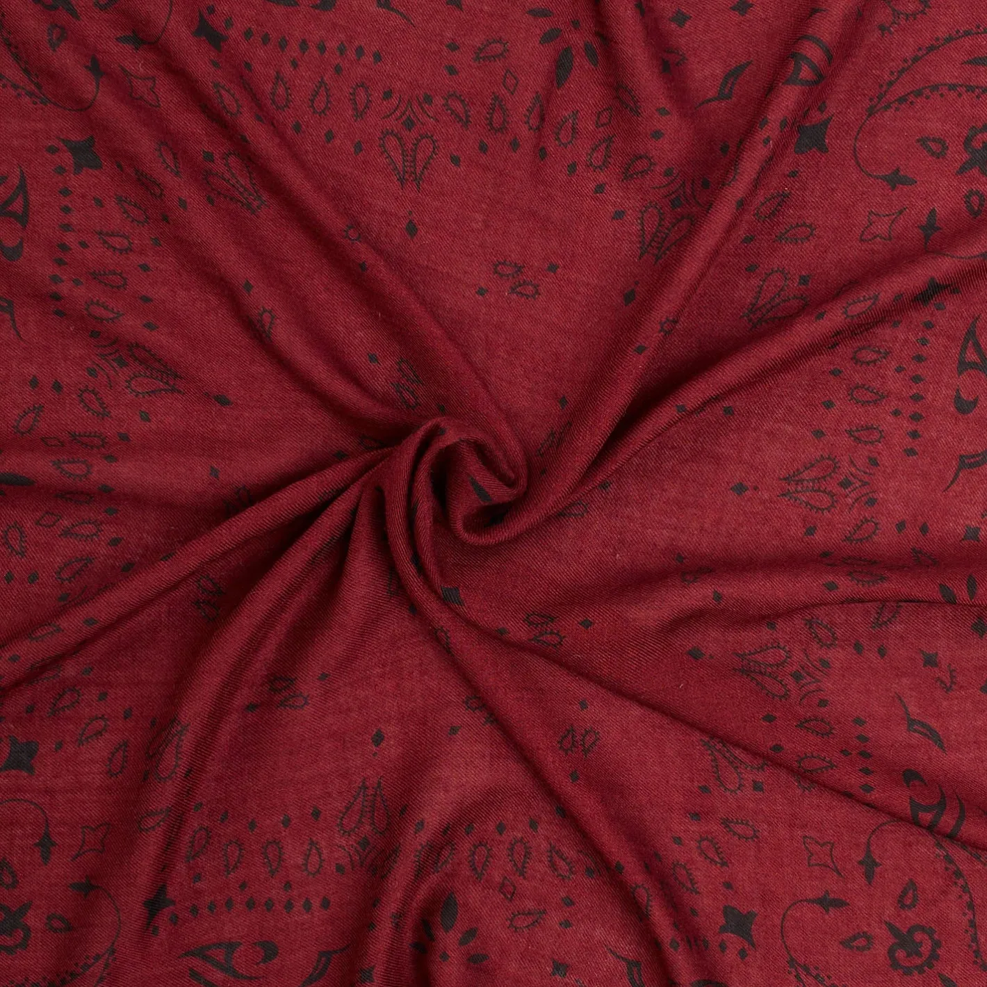 E.Marinella FOULARD IN LANA, CASHMERE E SETA 65 BORDEAUX Paisley Sale
