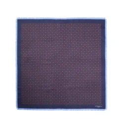 E.Marinella FOULARD IN LANA, CASHMERE E SETA 65 BLU SCURO Archivio inspiration 1985 Discount
