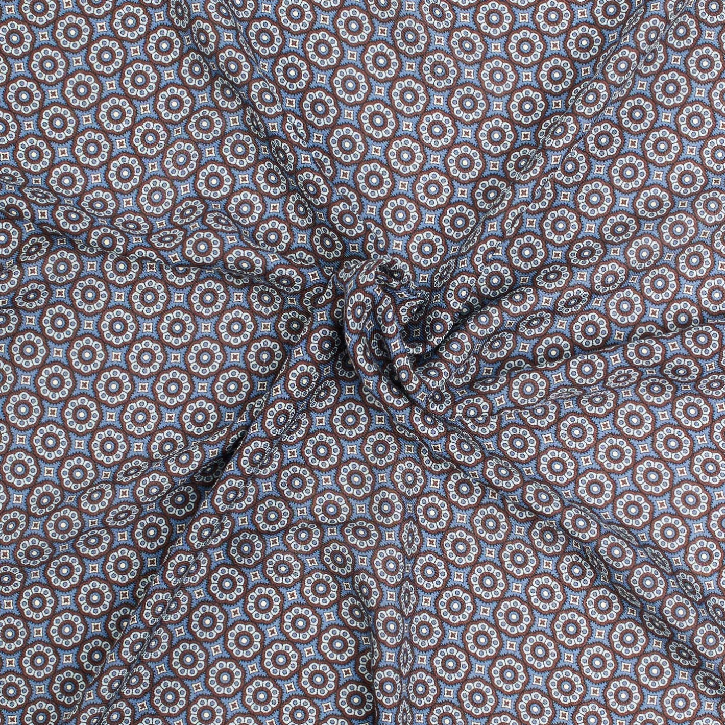 E.Marinella FOULARD IN LANA, CASHMERE E SETA 65 AZZURRO POLVERE Archivio inspiration 1985 Best