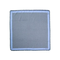 E.Marinella FOULARD IN LANA, CASHMERE E SETA 65 AZZURRO POLVERE Archivio inspiration 1985 Outlet