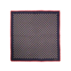 E.Marinella FOULARD IN LANA, CASHMERE E SETA 65 BLU SCURO Archivio inspiration 1939 Sale