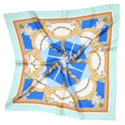 E.Marinella FOULARD IN SETA 90 AZZURRO Il chiostro di santa chiara New