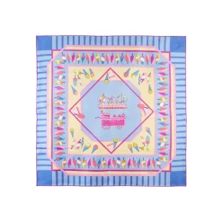 E.Marinella FOULARD IN SETA 90 AZZURRO La gelateria