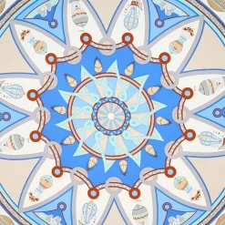 E.Marinella FOULARD IN SETA 90 AZZURRO Le mongolfiere
