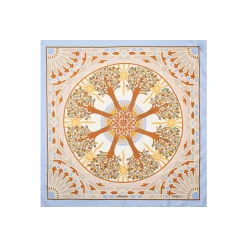 E.Marinella FOULARD IN SETA 90 AZZURRO Mosaico Outlet