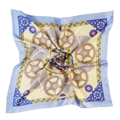 E.Marinella FOULARD IN SETA 90 AZZURRO Timeless morning New