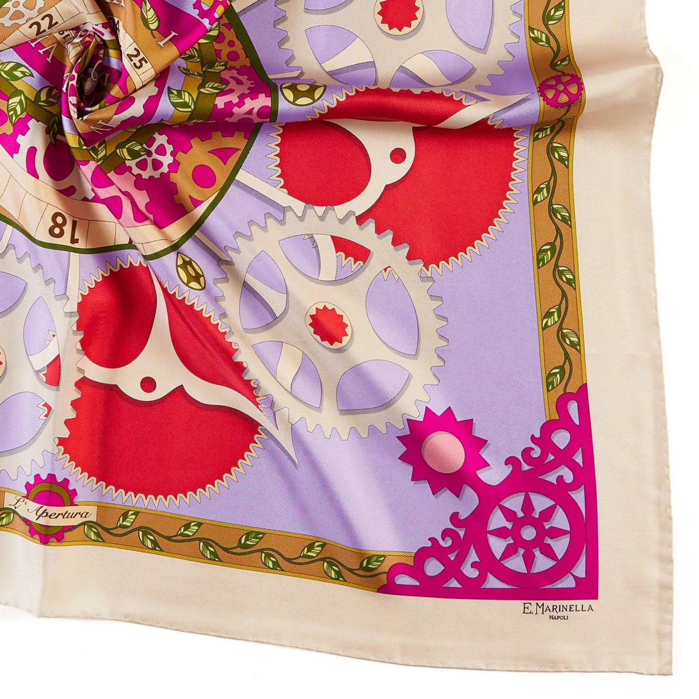 E.Marinella FOULARD IN SETA 90 BEIGE Timelss morning Outlet