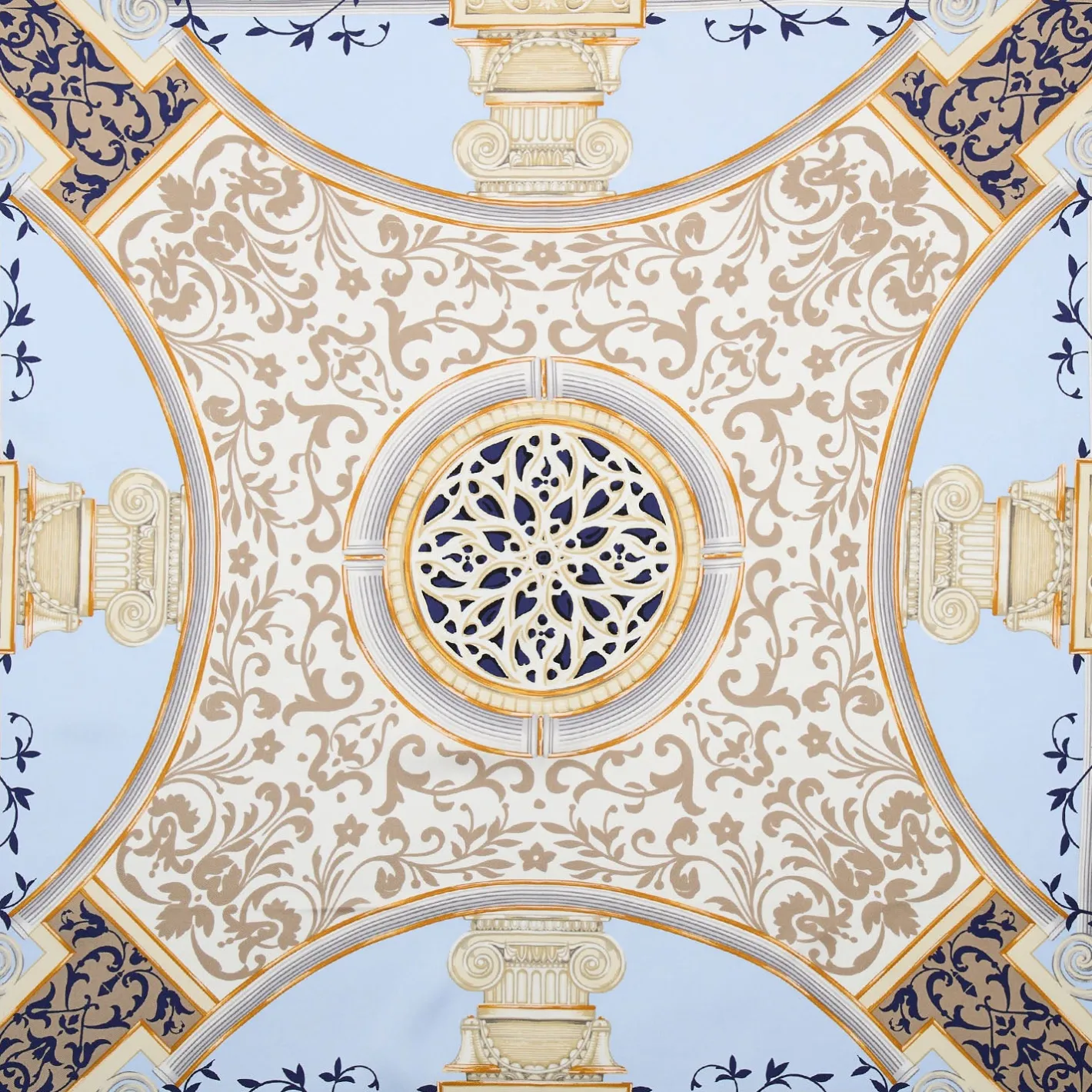 E.Marinella FOULARD IN SETA 90 BLU Divinita’ Online