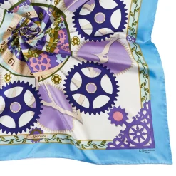 E.Marinella FOULARD IN SETA 90 BLUETTE Timeless morning Clearance