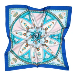 E.Marinella FOULARD IN SETA 90 BLU Le mongolfiere Clearance