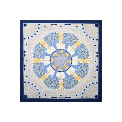 E.Marinella FOULARD IN SETA 90 BLU Mosaico Hot