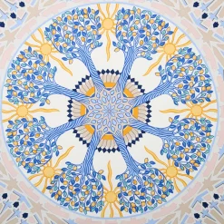 E.Marinella FOULARD IN SETA 90 BLU Mosaico Hot