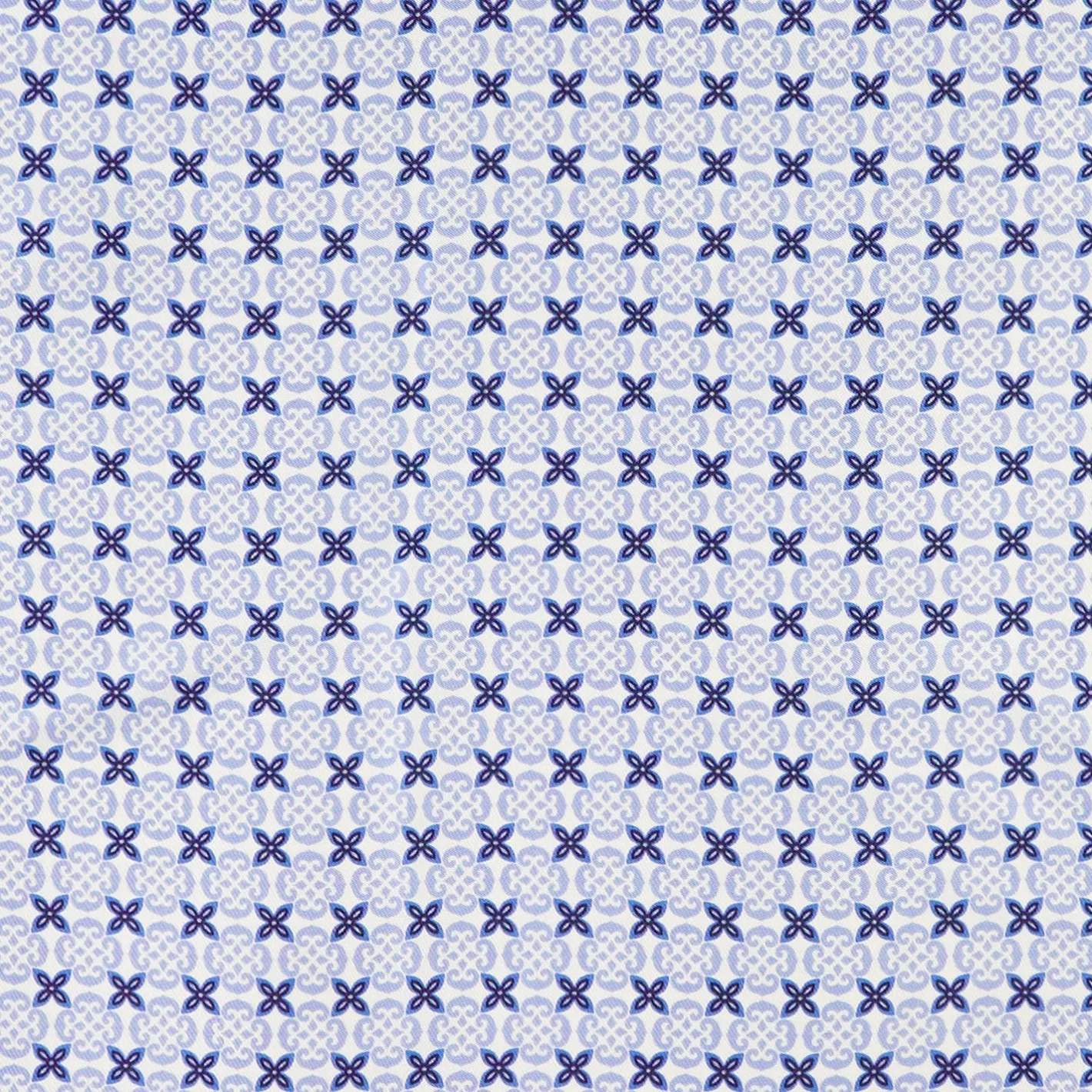 E.Marinella FOULARD IN SETA 90 BLU Small flower ispiration Clearance