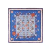 E.Marinella FOULARD IN SETA 90 BLU World of archivio flowers 1961 Outlet