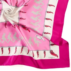 E.Marinella FOULARD IN SETA 90 FUCSIA Pulcinella portafortuna Online