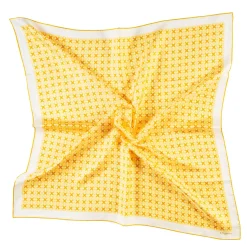 E.Marinella FOULARD IN SETA 90 GIALLO Small flower ispiration Hot