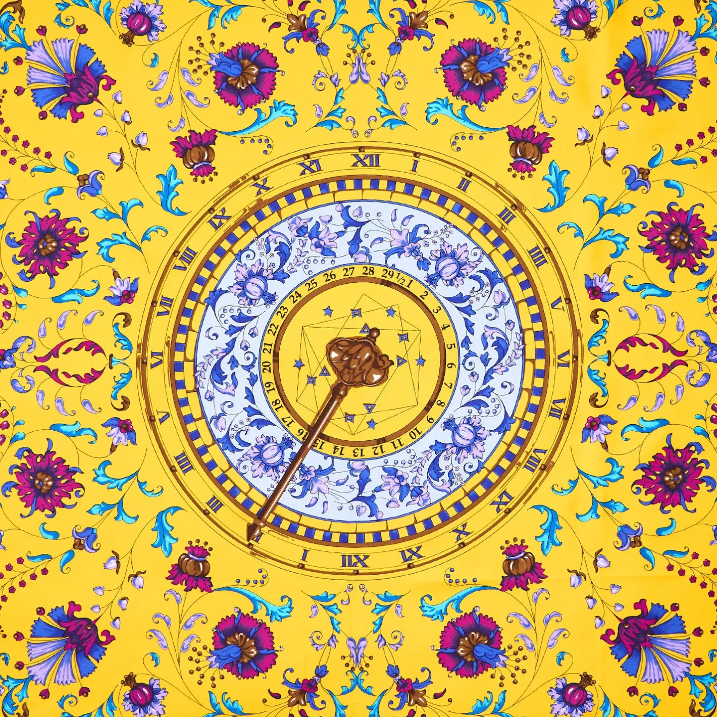 E.Marinella FOULARD IN SETA 90 GIALLO Un'estate caprese Outlet