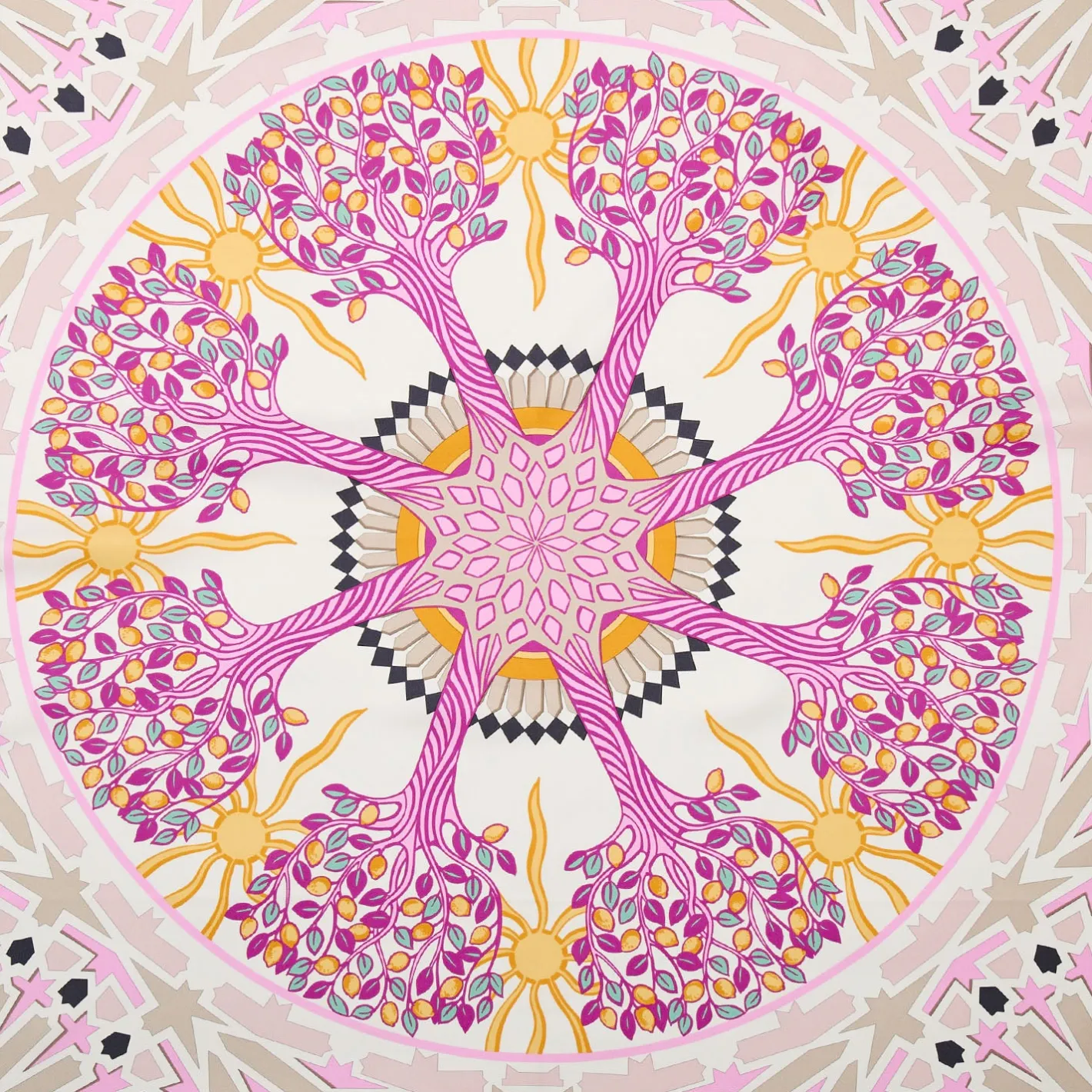 E.Marinella FOULARD IN SETA 90 NERO Mosaico