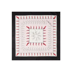 E.Marinella FOULARD IN SETA 90 NERO Pulcinella portafortuna Sale