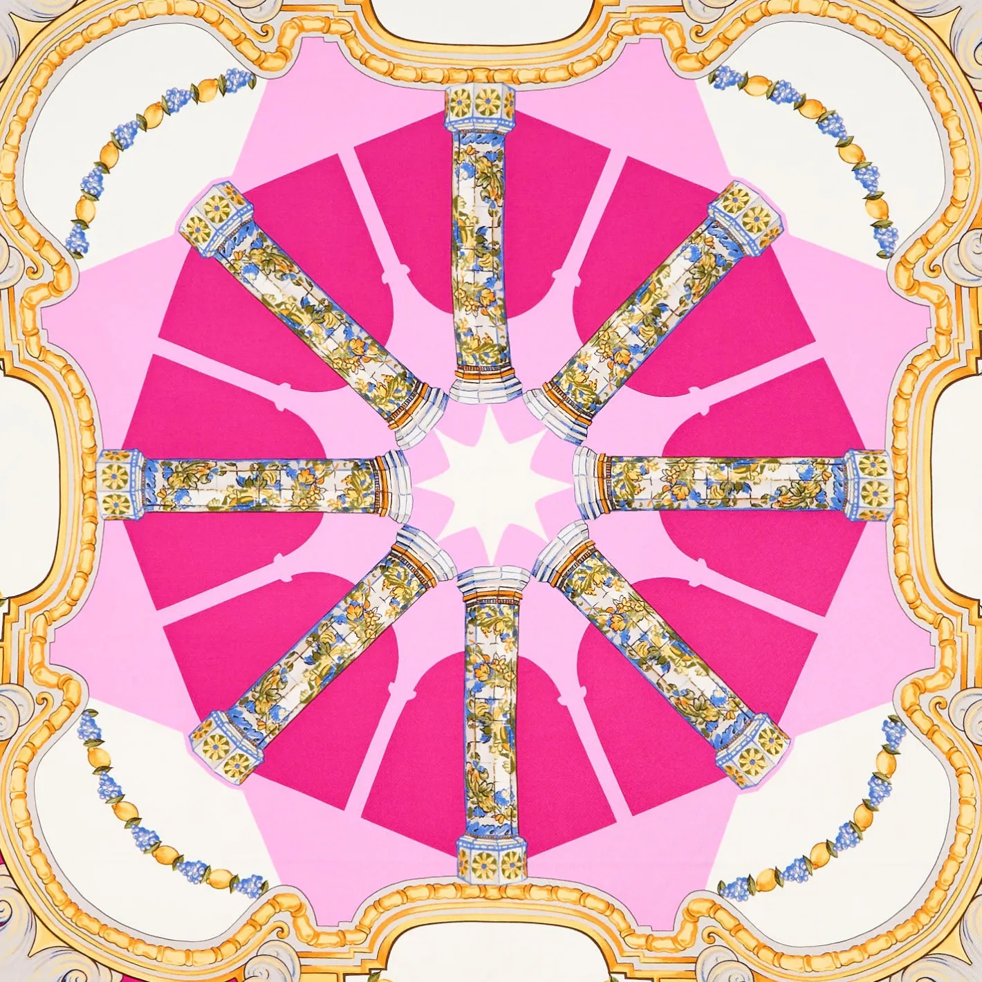 E.Marinella FOULARD IN SETA 90 ROSA Il chiostro di santa chiara Online