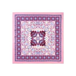 E.Marinella FOULARD IN SETA 90 ROSA Maiolica mediterranea Discount