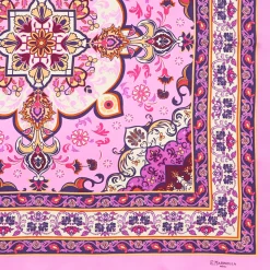 E.Marinella FOULARD IN SETA 90 ROSA Mediterranean vibes Outlet