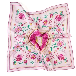 E.Marinella FOULARD IN SETA 90 ROSA Un'estate caprese Outlet