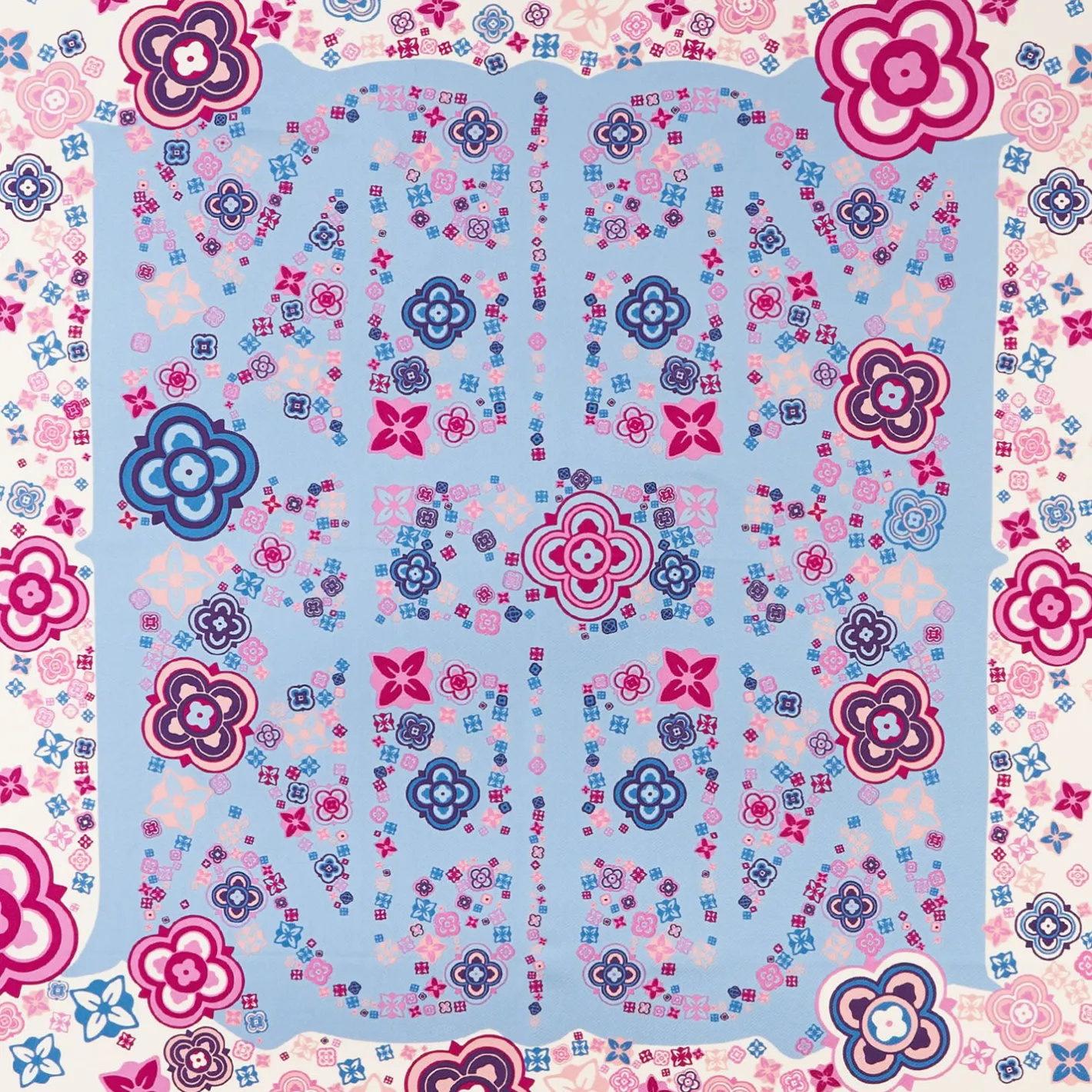 E.Marinella FOULARD IN SETA 90 ROSA World of archivio flowers 1961 Outlet