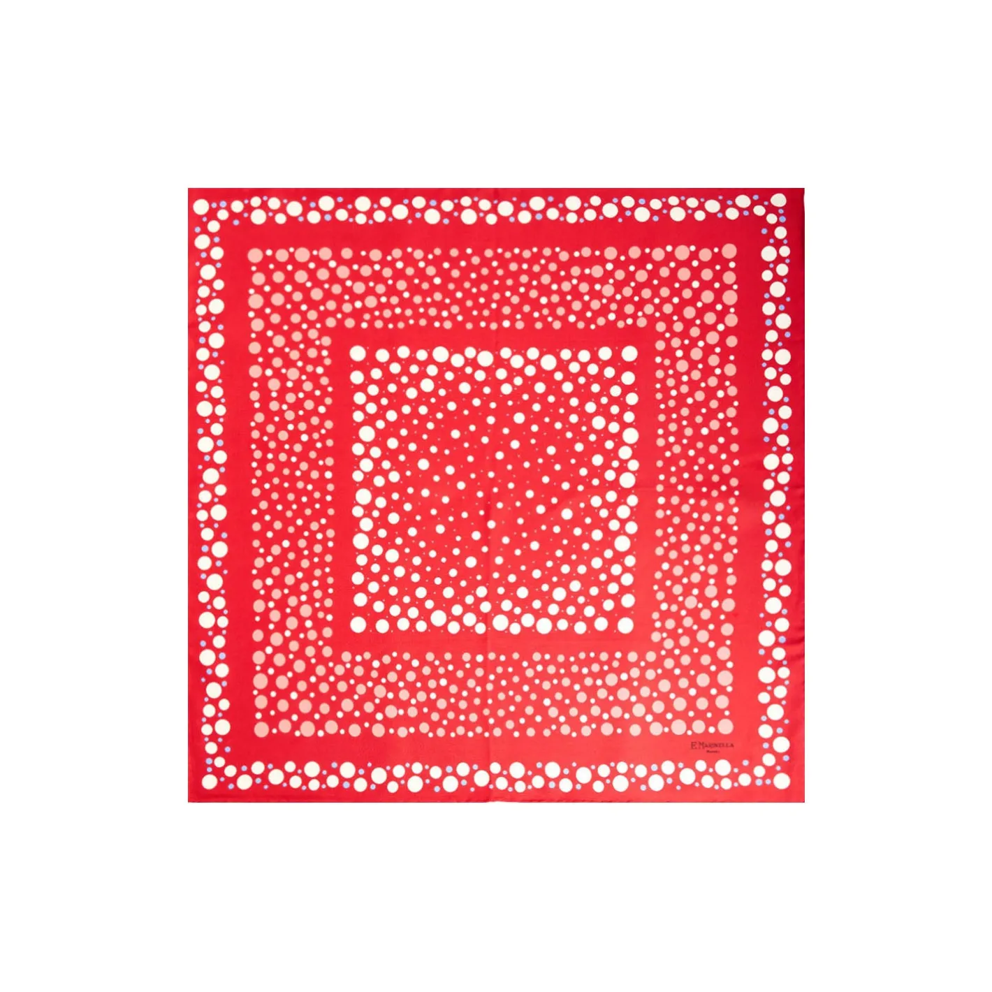 E.Marinella FOULARD IN SETA 65 ROSSO Eleganza a pois Sale