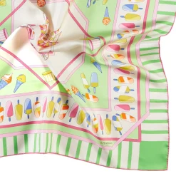 E.Marinella FOULARD IN SETA 90 VERDE CHIARO La gelateria Hot