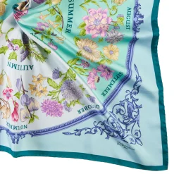 E.Marinella FOULARD IN SETA 90 VERDE La ruota delle stagioni Discount