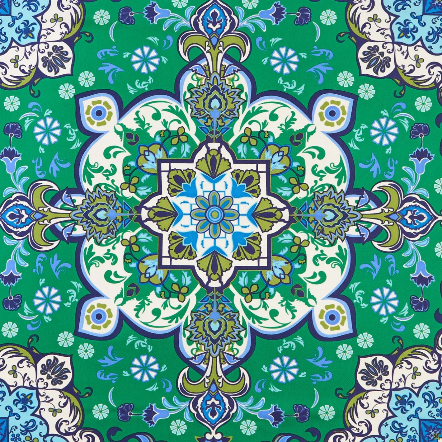 E.Marinella FOULARD IN SETA 90 VERDE Mediterranean vibes Best