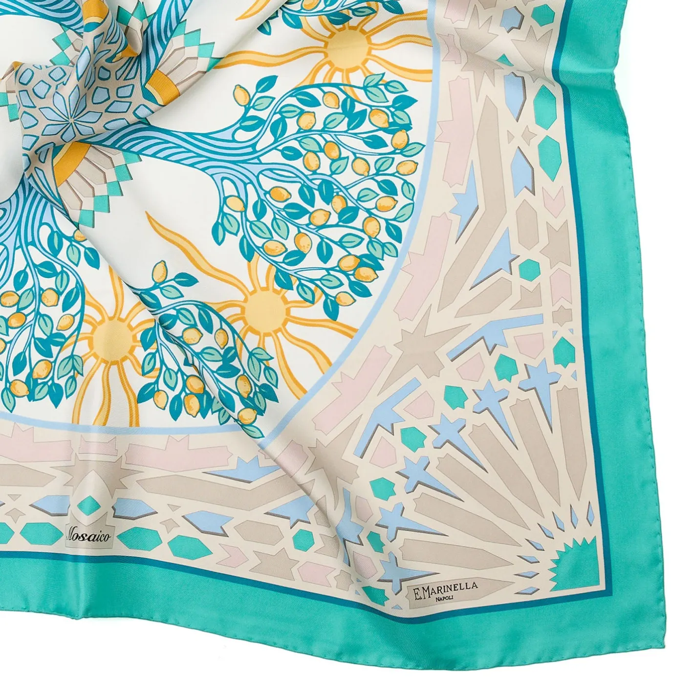E.Marinella FOULARD IN SETA 90 VERDE Mosaico Online