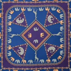 E.Marinella FOULARD IN SETA 90 VIOLA Elefanti portafortuna Online