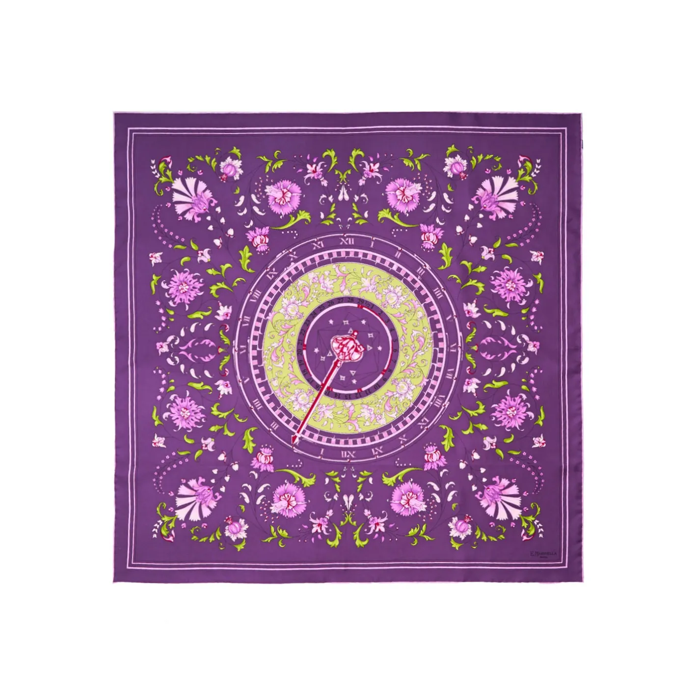 E.Marinella FOULARD IN SETA 90 VIOLA Un'estate caprese Discount