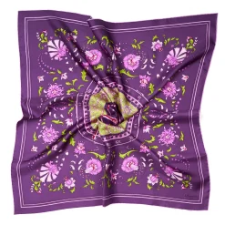 E.Marinella FOULARD IN SETA 90 VIOLA Un'estate caprese Discount