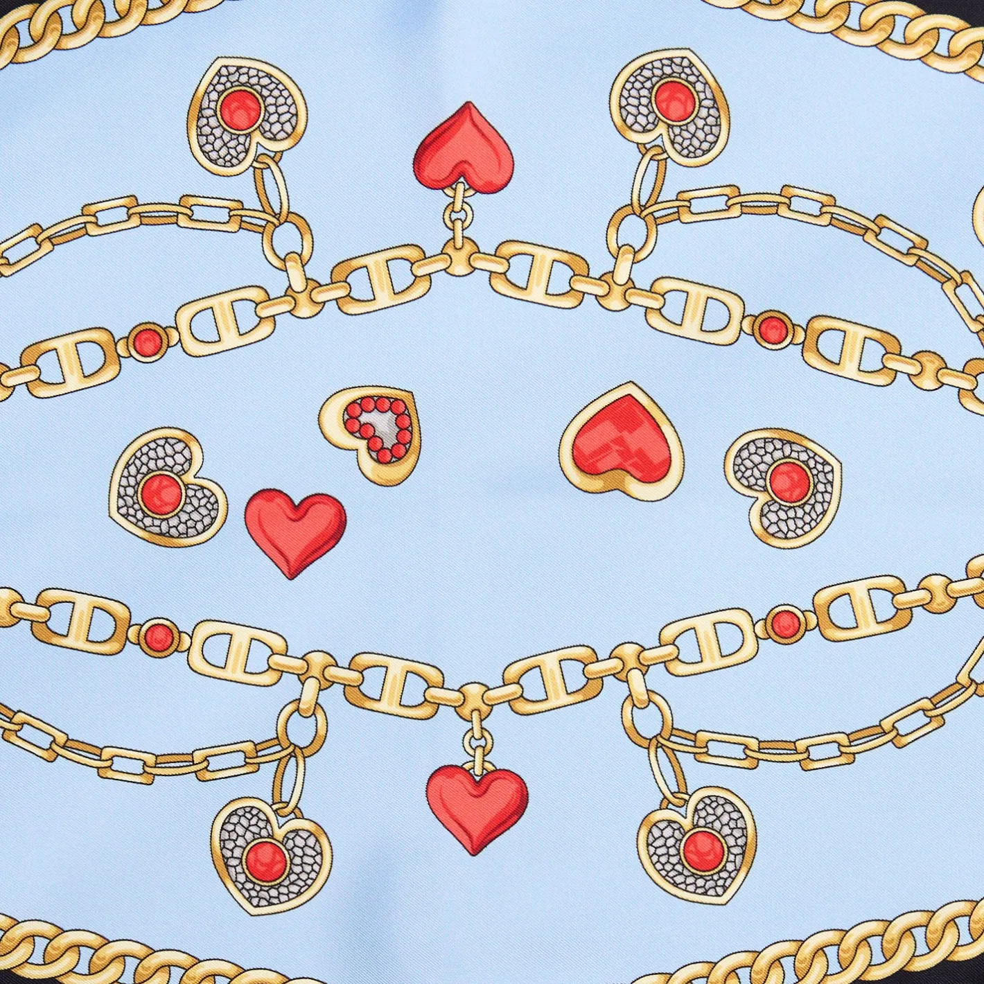 E.Marinella FOULARD ROMBO IN SETA AZZURRO Collezione san valentino Best