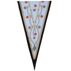 E.Marinella FOULARD ROMBO IN SETA AZZURRO Collezione san valentino Best
