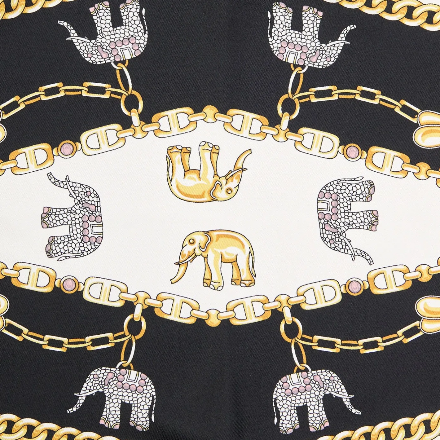 E.Marinella FOULARD ROMBO IN SETA BIANCO Collezione lucky charm Sale