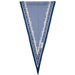 E.Marinella FOULARD ROMBO IN SETA BIANCO Microfantasia fiore Hot
