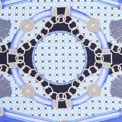E.Marinella FOULARD ROMBO IN SETA BLU Collezione lucky charm Best