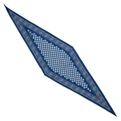 E.Marinella FOULARD ROMBO IN SETA BLUETTE Microfantasia fiore Discount
