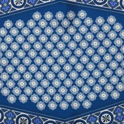E.Marinella FOULARD ROMBO IN SETA BLUETTE Microfantasia fiore Discount