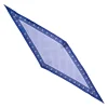 E.Marinella FOULARD ROMBO IN SETA BLU Microfantasia fiore Outlet