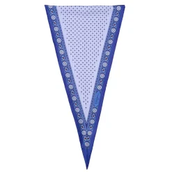 E.Marinella FOULARD ROMBO IN SETA BLU Microfantasia fiore Outlet